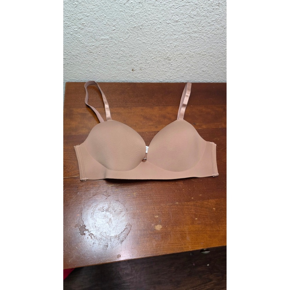C&C California T-Shirt Bra Womens 34B Tan Wireless LY291335 Seamless Comfort